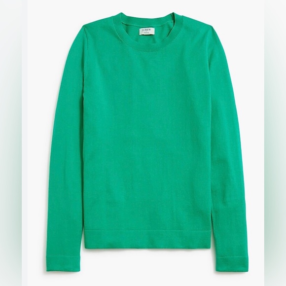 J.Crew Cotton Teddie sweater in dark green - Picture 2 of 5